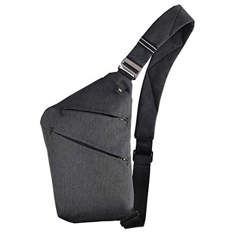 OSOCE Sling Chest Bag Cross Body Shoulder Backpack Anti Theft Travel Bags Daypack for Men Women（Dark Grey）
