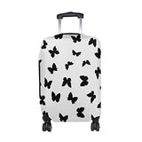 Cooper Girl Black Butterflies Travel Luggage Cover Suitcase Protector Fits 31-32 Inch