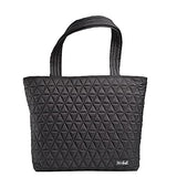 Fit & Fresh Metro-Tote 2 in 1 Quilted 15" Laptop Bag with Insulated Lunch Compartment, Black