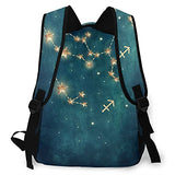 Casual Backpack,Constellation Of Aquarius,Business Daypack Schoolbag For Men Women Teen