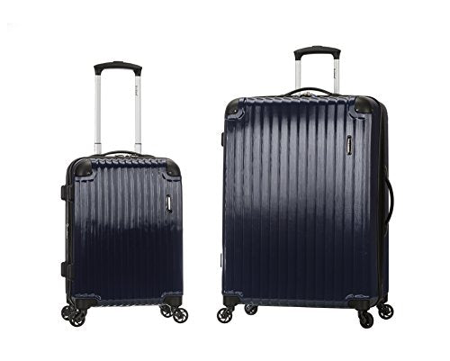 Rockland Santorini 20X28 Inch Expandable Polycarbonate Set, Navy