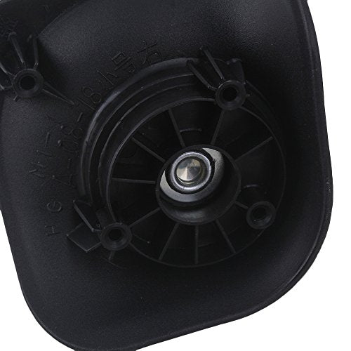 BQLZR Black Left&Right Lightweight Luggage Universal Wheels Accessories Pack of 2