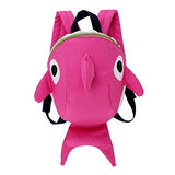 EDITHA 3-6 Year Old Children Dinosaur Backpack School bag with Safety Leash Anti-lost (2626Pink)