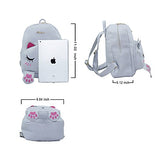 Mini Backpack For Girls Cute Cat Design Fashion Leather Bag Women Casual Fashion(Grey)
