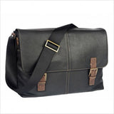 Hendrix Double Buckle Messenger Color: Brown