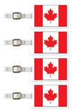 Tag Crazy Canada Premium Luggage Tags Set Of Four, Red, One Size