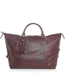 Barbour Medium Travel Explorer Leather Bag - Dark Brown