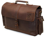 CUERO SHOP Genuine Leather Messenger Bag For Men Mens Shoulder bag 15.6 laptop briefcase for office
