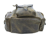 Vagabond Traveler Spacious Oil Tanned Cowhide Leather Backpack L26. Vintage Brown