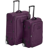 Amazonbasics Premium Softside Suitcase 2-Piece Set - 22/26-Inch, Purple