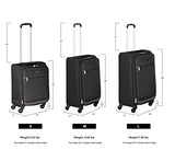 Amazonbasics Softside Spinner Luggage - 21-Inch, Carry-On/Cabin Size, Black