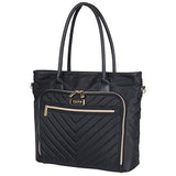 Kenneth Cole Reaction Twill with Quilted Chevron 15” Laptop Tote Black One Size