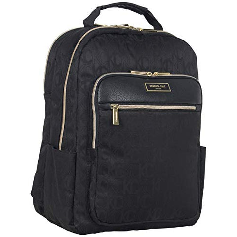 Kenneth Cole Reaction Women's New York Kc Street Jacquard 15" Backpack Laptop, Black One Size