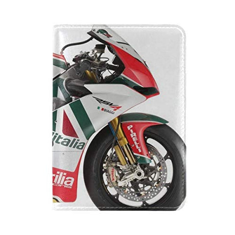 Sportbike Biaggi Rsv4 Sports Leather Passport Holder Cover Case Travel One Pocket