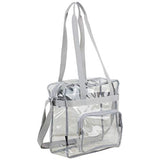 Eastsport Clear Stadium Approved Tote, Gray