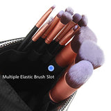 Makeup Brush Organzier Bag,High Capacity Portable Stand-Up Makeup Brush Holder,Professional Artist Makeup Brush Sets Case Waterproof Dust-proof Makeup Brush Cup