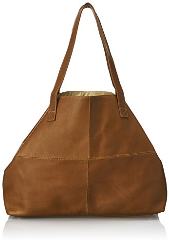 Piel Leather Large Open Multi-Purpose Tote, Saddle, One Size