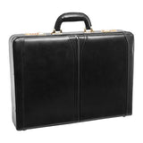 McKlein, V Series, Lawson, Top Grain Cowhide Leather, Leather 3.5" Attaché Briefcase, Black (80455)