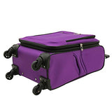 Travelers Club 20 Inch Carry On, Purple