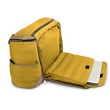 Lencca Canvas Travel Luggage Bag Shoulder Bag With Laptop Tablet Compartment (Mustard Yellow / Cool
