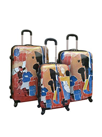 Curtis Publishing by Travelers 3pc Expandable Abs Luggage Set W/360⁰ Wheel System, Our Friend The