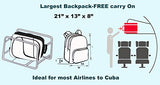 Boardingblue Free Carry On Backpack Cuban Travelers 21" 13" 8" (1.5Lbs) …