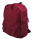 ABage Women's Canvas Backpack Solid Casual Lightweight Travel School Backpacks, Wine Red