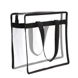 Stadium Approved Clear Plastic Tote Bags with Handles (11.75 x 11.5 x 5.75 In, 2 Pack)
