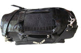 Amerileather Leather Croco-Print Three Piece Set Traveler On Spinner Wheels (#8603-0) (Black)