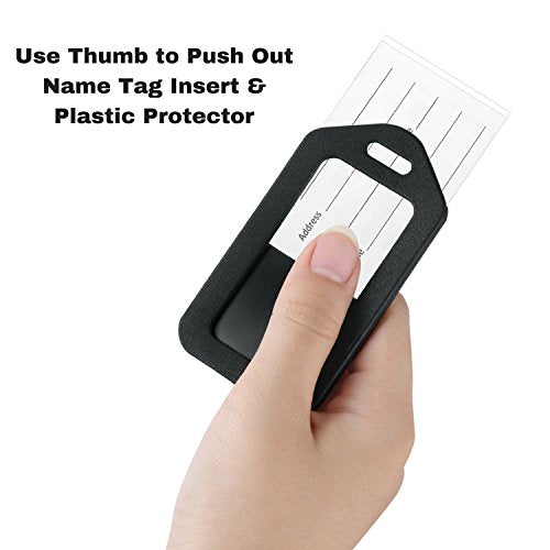 MIFFLIN Luggage Tags (Assorted, 12 PK), Bag Tag for Baggage, Suitcase