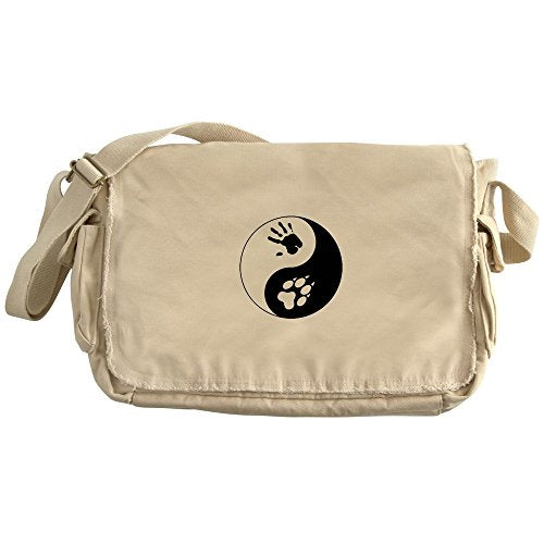 Cafepress - Wolf Therian Ying Yang - Unique Messenger Bag, Canvas Courier Bag