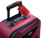 4 Red Luggage Tags - Made in USA