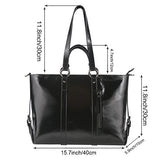 S-Zone Women'S 3-Way Genuine Leather Work Tote Laptop Shoulder Handbag Messenger Bag Fit 14" Laptop