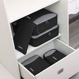 Gonex Packing Cubes Set, Lightweight Travel Organizers Bags 5pcs + 1 Shoe Bag+ 4 Reusable Zip