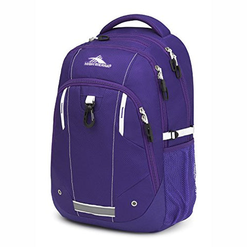High Sierra Zestar Backpack Deep Purple/White