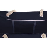 Leisureland Large Beach Tote Bag, Top Zipper Boat Bag (Eagle American Flag)