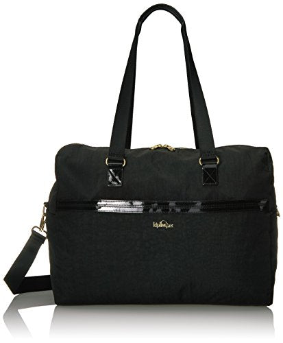 Kipling Women'S Sasso Large Duffle Bag, Black Patent Combo