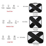 Defway Packing Cubes Travel Luggage Organizers - Compression Storage Bag Set