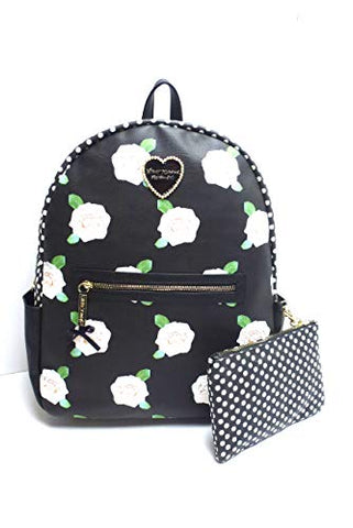 Betsey Johnson Backpack Black Multicolor Shoulder Bag