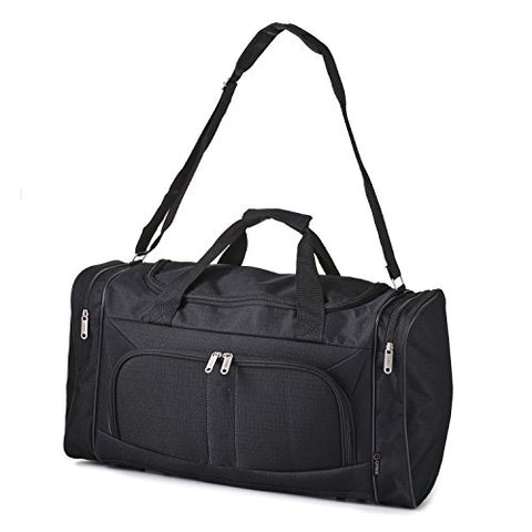5 Cities Carry On Lightweight Small Hand Luggage Cabin On Flight & Holdalls (Black)