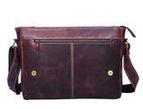 Addey Supply Company Leather Messenger Laptop Cross-Body Bag 15 X 4 X 11 inch Walnut