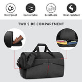 Carry on Garment Bags Convertible Suit Bag with Shoes Compartment Waterproof 2 in 1 Travel Duffle Bag Large Garment Bags Garment Duffle Bag for Men Black