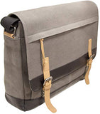 Mancini 15.6" Laptop Messenger Bag in Olive - Brown Trim