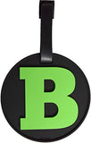 Luggage Tag Initial Letter Bag Tag Alphabet 3-D Personalized Reinforced Bendable Heavy Duty Id