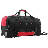 Travelers Club Unisex-Adult Adventure Upright Rolling Duffel Bag, Red, 22-Inch