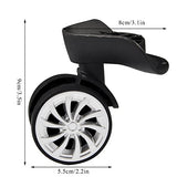 360 Swivel Plastic Wheel Replacement Luggage Travel Suitcase Wheels , Black Suitcase Wheel Repair Replace Luggage Wheels