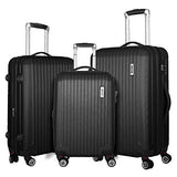 Fochier 3 piece Luggage Set Expandable Lightweight Spinner Suitcase with TSA Lock