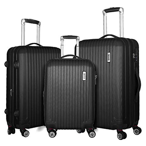Fochier 3 piece Luggage Set Expandable Lightweight Spinner Suitcase with TSA Lock