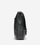 Cole Haan Black Large Pebble Messenger Soft Leather Shoulder Strap Bag 12" H X 16" W X 2.75" D