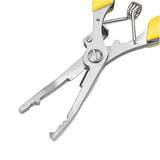 LIZHOUMIL Stainless Steel Fishing Gripper Lure Pliers Multifunction Fish Line Cutter Fishing Tools ht1002-1 Blue + Steel Wire Drop Rope + Nylon Bag